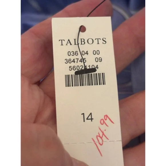Talbots Striped Cotton Poplin Shirt Dress NWT, 14, preppy, classic, polished - Picture 6 of 7